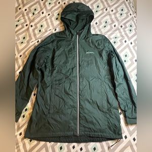 Columbia switchback lined long rain jacket
